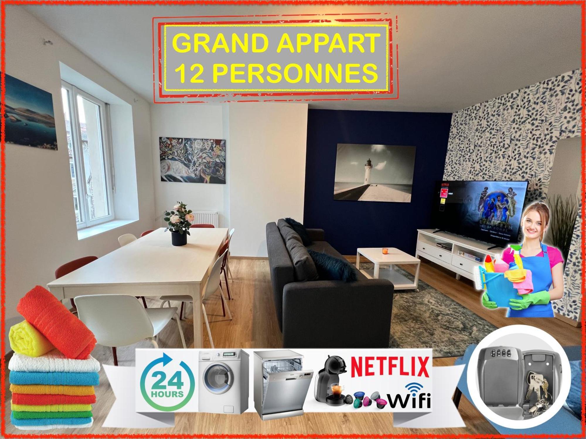 24 Chic & Cosy Grand Appart 88M2 Parking Gratuit Hypercentre Netflix Saint-Etienne  Zewnętrze zdjęcie